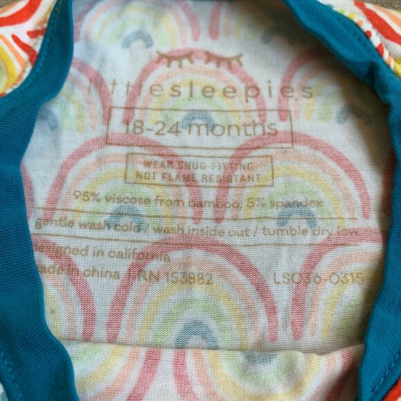 Little Sleepies Primary Rainbows Pajamas - Picture 3 of 9